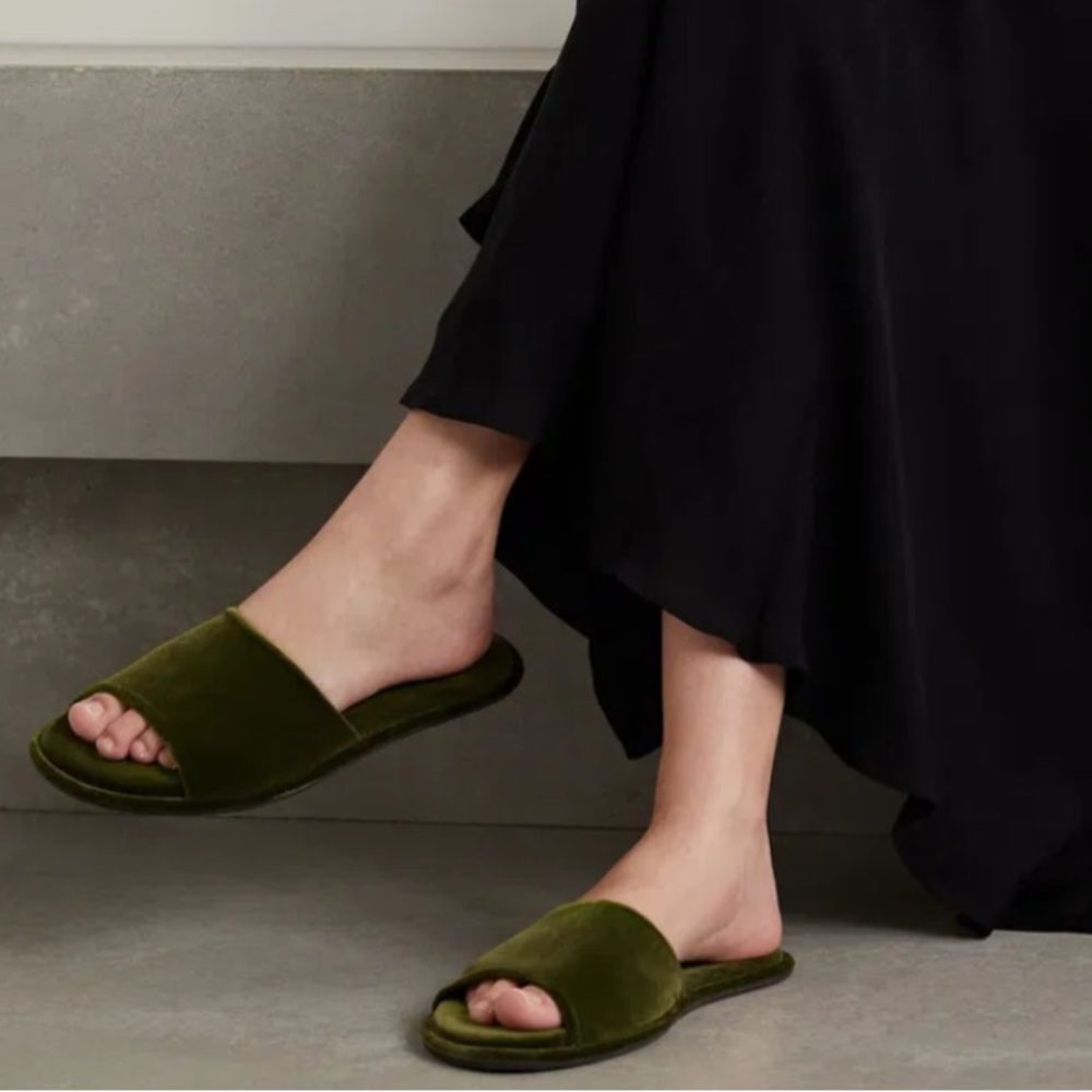The Row Canal Velvet Slides